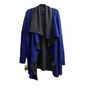 Women's Eileen Fisher Draped Cashmere Mohair Open Front Cardigan Size L